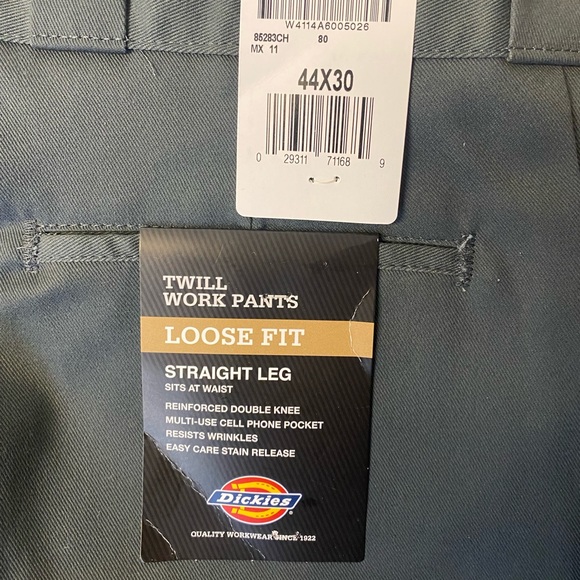 Dickie's Loose Fit Double Knee Work Pants Charcoal - Picture 4 of 8